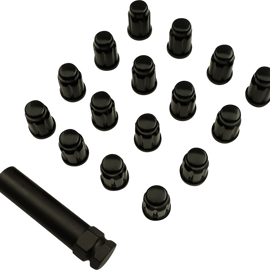 Lug Nut - Splined - 10 mm - Black - 16 Pack