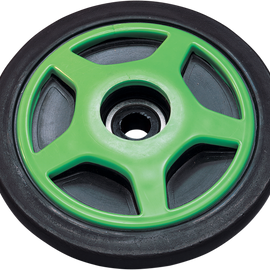 Idler Wheel with Insert/Bearing 6205-2RS - Green - Group 6 - 6.38" OD x 0.75" ID