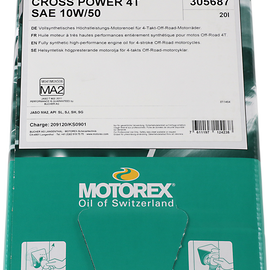 Cross Power Synthetic 4T Engine Oil - 10W-50 - 20 L Dispenser Box