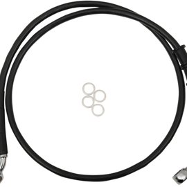 Brake Line - Front - +8" - Black - XL