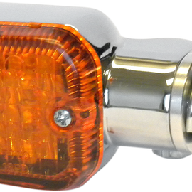 Turn Signal - DOT&E-mark - Dual Filament - Chrome/Amber