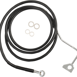 8" Brake Line - Front - Black Vinyl - 14-17FL W/ABS