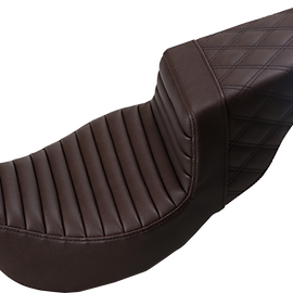 Step Up Seat - Lattice Stitched - Brown - FLH