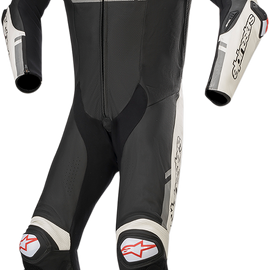 Missile Ignition 1-Piece Leather Suit - Black/White - US 48 / EU 58