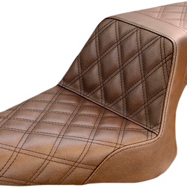 Step Up Seat - Lattice Stitched - Brown