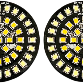 Bullet-Style Dual Front Turn Signal Insert - White - Amber