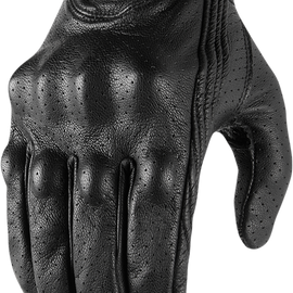 Guantes ICON Perforated Pursuit para mujer - Negro