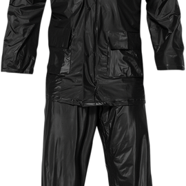 PVC Rainsuit - Black - Large