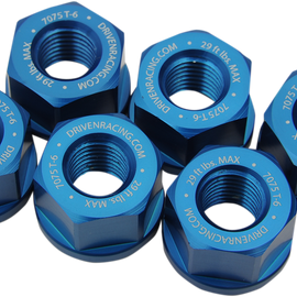 Aluminum Sprocket Nuts - Blue - 10 mm