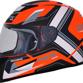 FX-99 Helmet - Recurve - Matte Neon Orange/White - Large