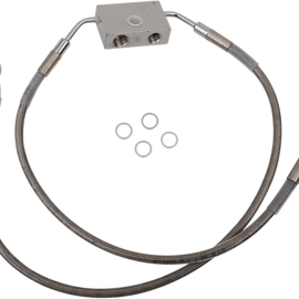 Brake Line - Front - +4" - Stainless Steel - XL