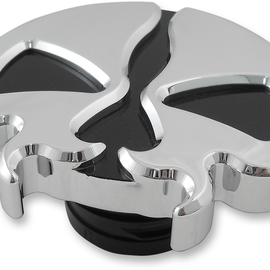 Non-Vented Split Skull Gas Cap - Chrome