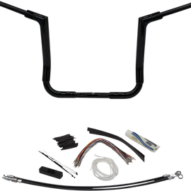 14" Black 1-1/2" Flat Top Handlebar Kit