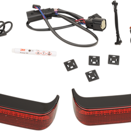 Saddlebag Sequential LED Lights - '10-'13 FLHX FLTRX - Black/Red