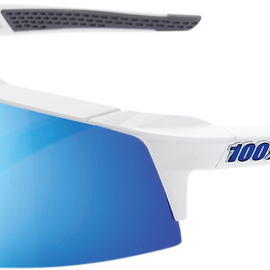 Speedcraft XS Sunglasses - White - Blue Mirror