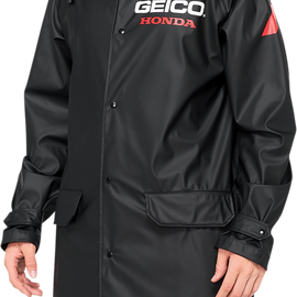 Geico™ Hooded Raincoat Slicker - Black - Large