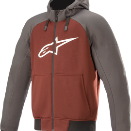 Chrome Hoodie - Gray/Burnt Orange - Small