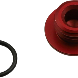 Aluminum Oil Filler Plug - Red