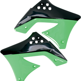 Radiator Shroud - Black/Green - KXF 250