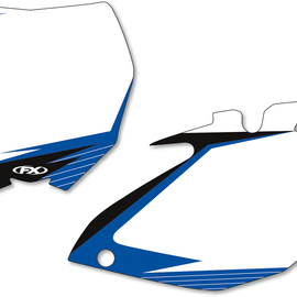 Graphic Number Plates - White/Blue - YZ450F