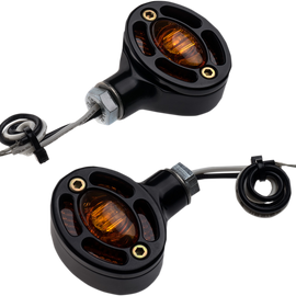 LED Turn Signals - Black with Amber LEDs