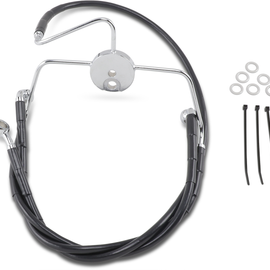 Brake Line - Front - Black - +4"