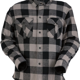 Duke Flannel Shirt - Gray/Black - 5XL