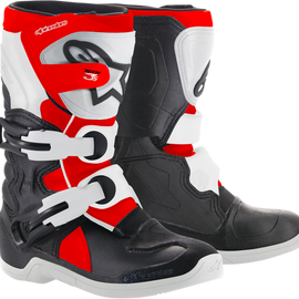 Youth Tech 3S Boots - Black/White/Red - US 1