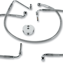 Front Brake Line FXDS 90-99 Clear-Coated Stainless Steel