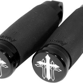 Cross Footpegs - Black