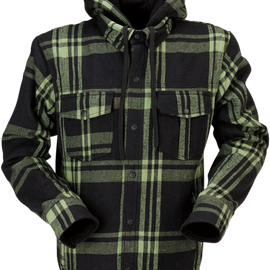 Timber Flannel Shirt - Olive/Black - Large