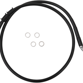 Brake Line - Front - +4" - Black - XL