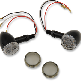 LED Marker Lights - Black/Red - Smoke Lens