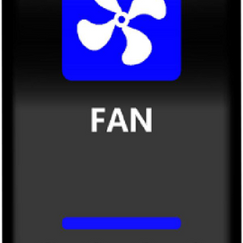 Rocker Switch - Fan - Blue