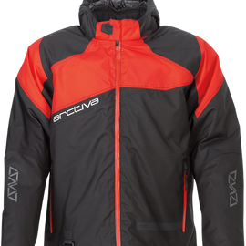 Pivot 5 Hooded Jacket - Black/Red - 3XL