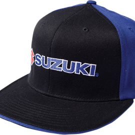 Suzuki Flexfit® Hat - Black/Blue - Large/XL