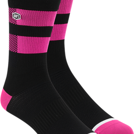 Flow Socks - Black/Fluorescent Pink - Small/Medium