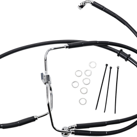 6" Brake Line - Front - Black Vinyl - FXDF 08-17