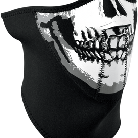 3-Panel Neoprene Half-Face Mask - Skull