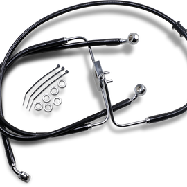 Brake Line - Front - +10" - Black - XL