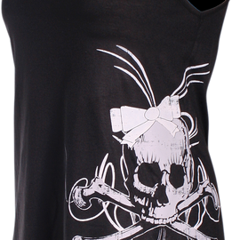 Women's Skull Tank Top - Black - 2XL