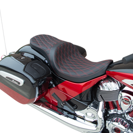 Low Touring Seat - Double Diamond - Red - Solar Reflective