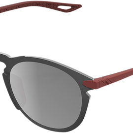 Legere Sunglasses - Round - Crimson - Silver Mirror