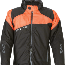 Pivot 5 Hooded Jacket - Black/Orange - Large