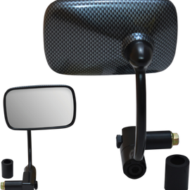 Mirror - Bar End - Rectangular - Carbon look - 7/8"