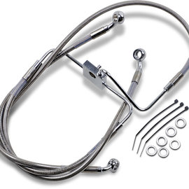 Brake Line - Front - +8" - Stainless Steel - XL