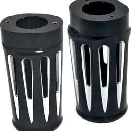 Cubiertas Suspension Delantera Arlen Ness Deep Cut Negro Anodizado +2" FLST