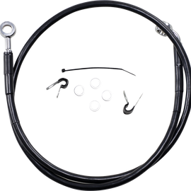 2" Brake Line - Front - Black Vinyl - 04-10 XL