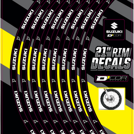 Rim Decal - Suzuki Logo - 21" Front