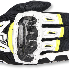 SMX-2 Air Carbon V2 Gloves - Black/White/Yellow - Large